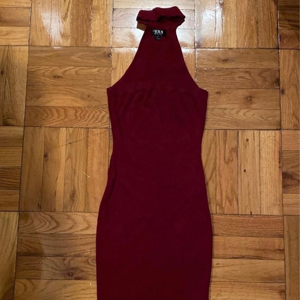 Red cocktail dress